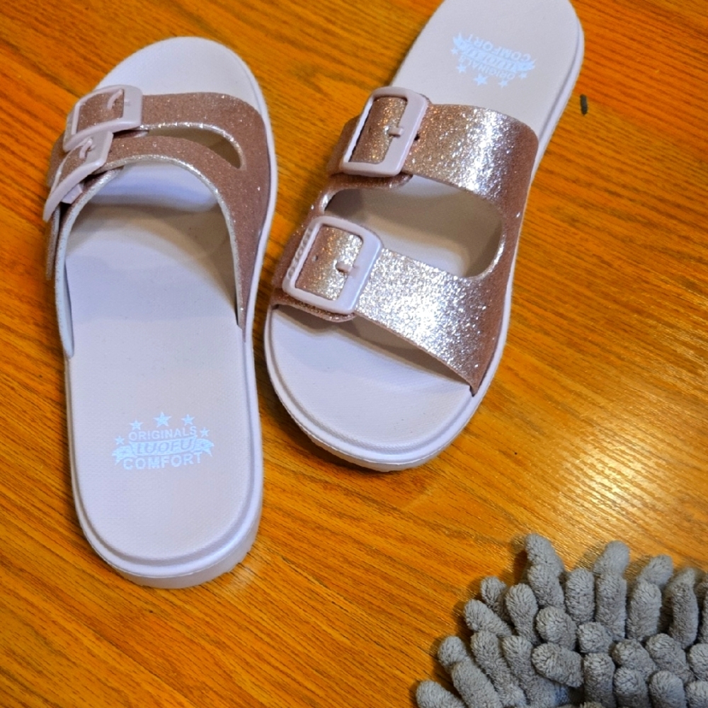 Women's Glitter Sandals - Pink